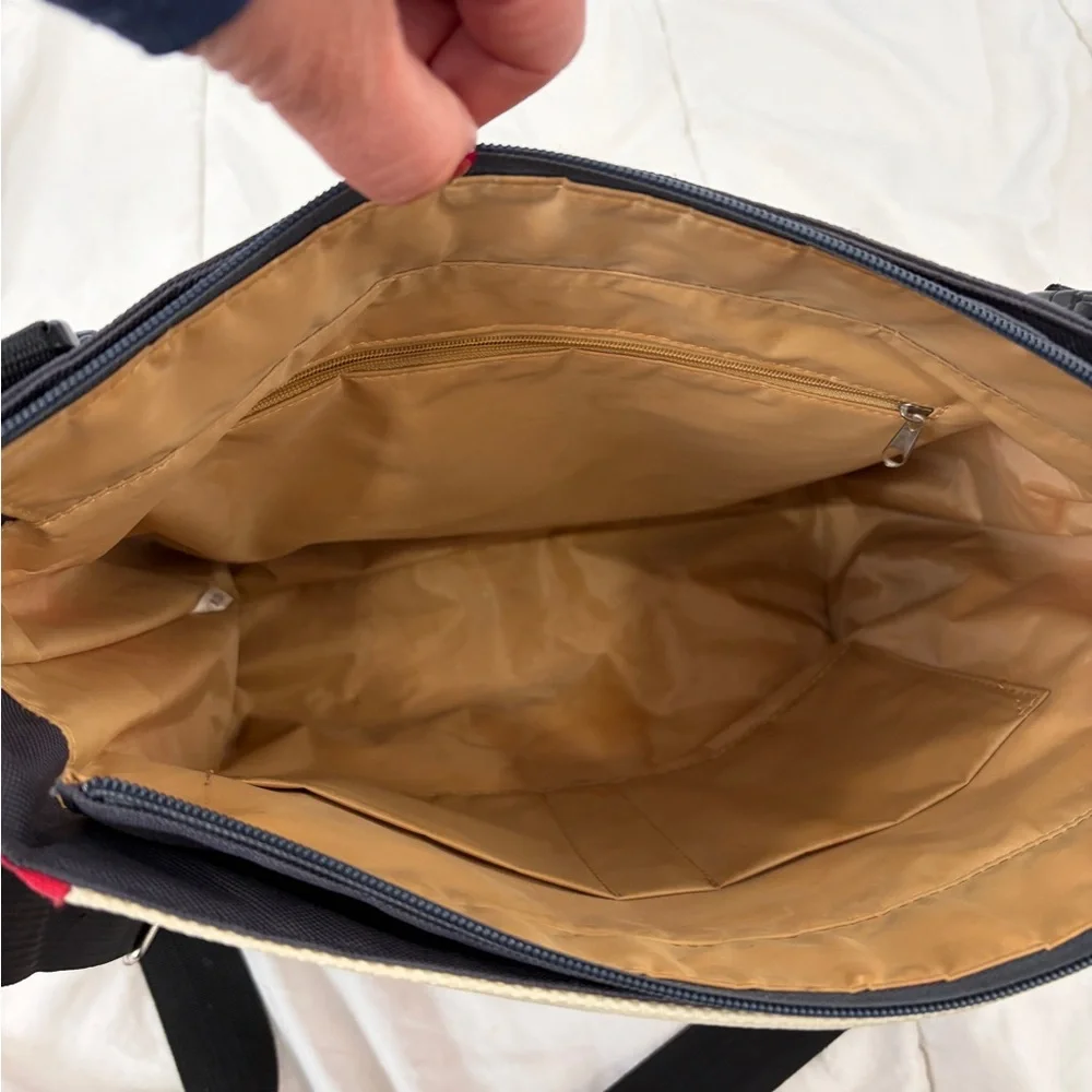 DANTE BEATRIX NYC-  Cream and red heart tote diaper bag